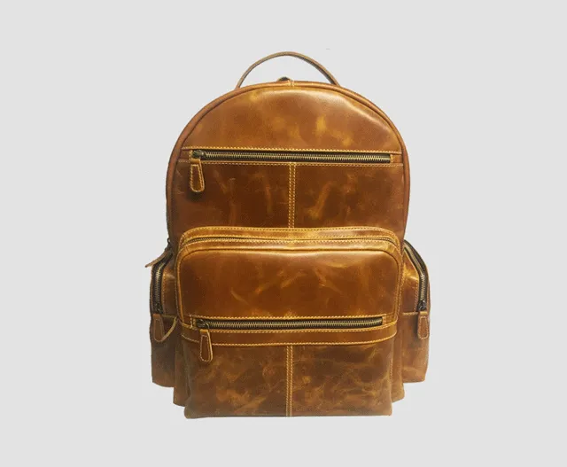 Custom Leather Backpack #6919
