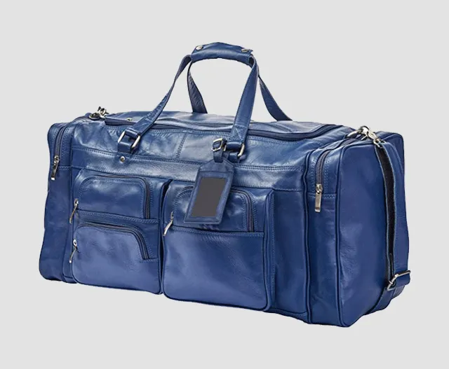 Custom Leather Duffle Bag #4812
