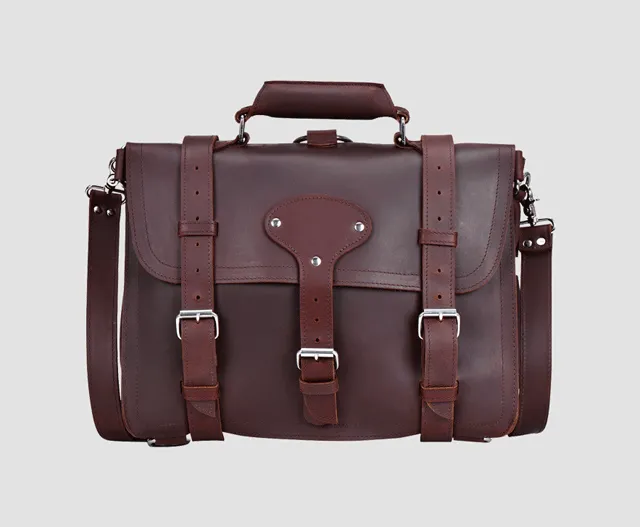 Large Classic Leather Briefcase #5225
