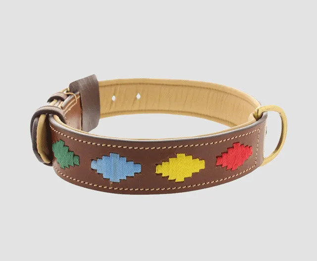 Leather Dog Collar Pampa Stitch #7119