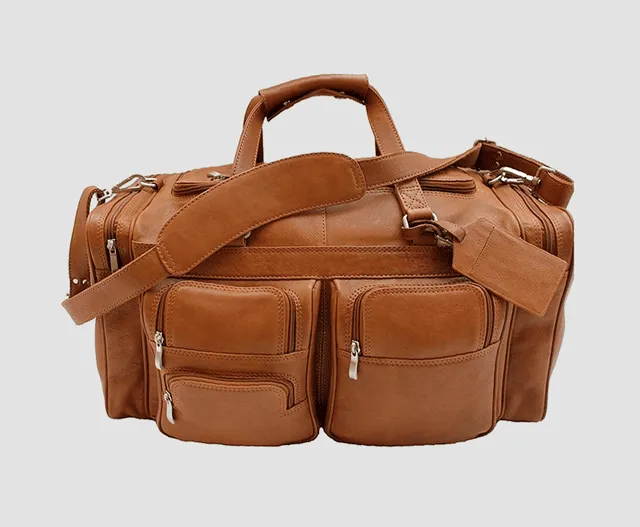 Large Leather Duffle Bag #4422