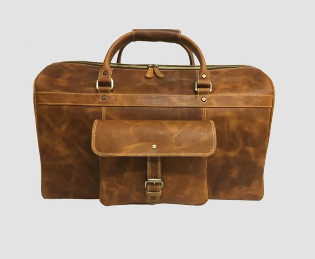 Leather Duffle Bag #4815