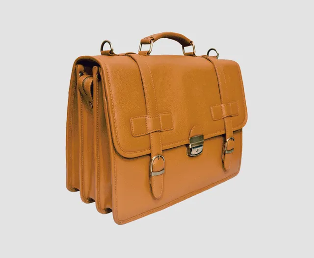 Leather Expandable Business Briefcase Bag #5227