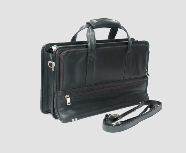 Leather Expandable Briefcase #5218