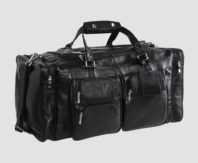 Large Leather Luggage Bag #4821