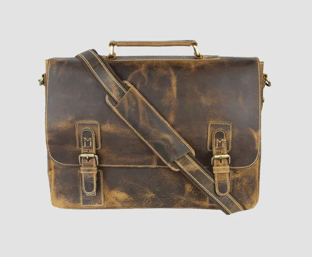 Leather Shoulder Laptop Bag #5229