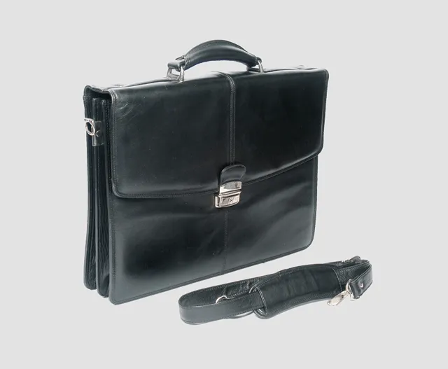 Men's Leather Attache Document Bag #5219