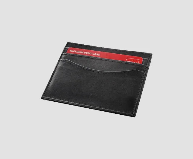 Men's Leather Card Case Wallet #1556