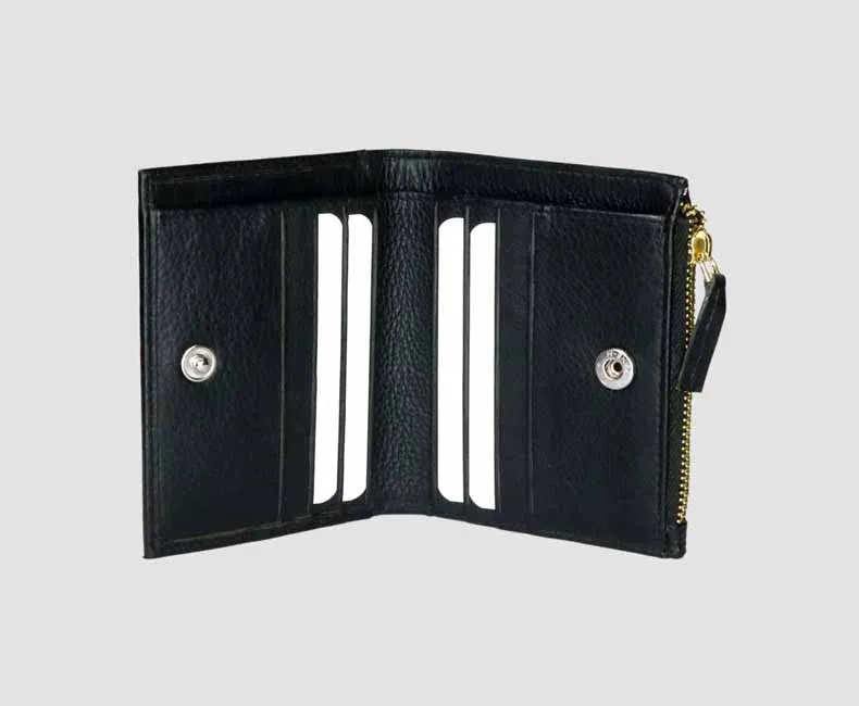 Women's Leather Wallet w/ Snap Closure #2666